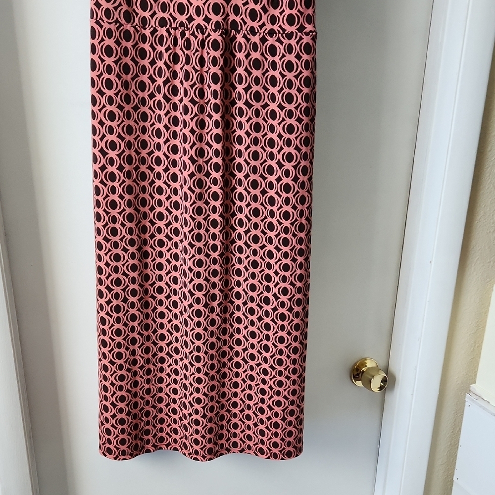 Chic Circle Patterned Midi Dress in Pink - Picture 4 of 6